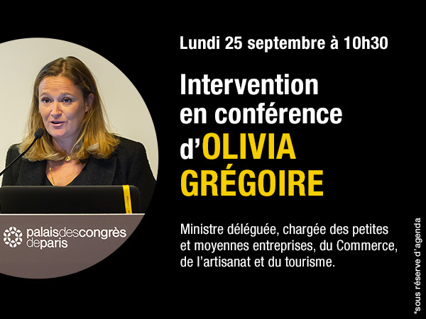 Olivia Grégoire en visite officielle au salon SME 2022