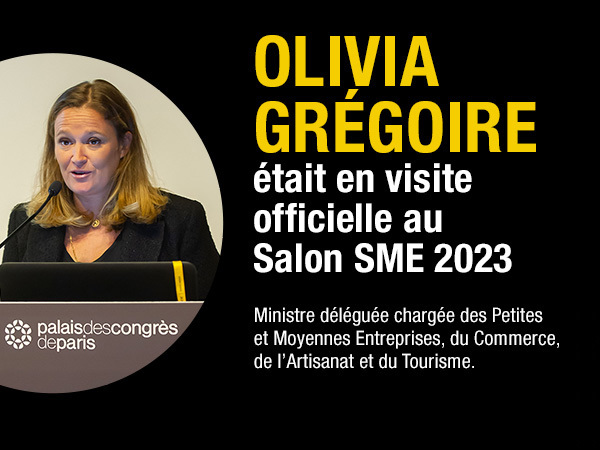 Olivia Gregoire etait en visite officielle au Salon SME 2023