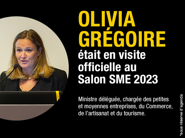 Olivia Gregoire etait en visite officielle au Salon SME 2023
