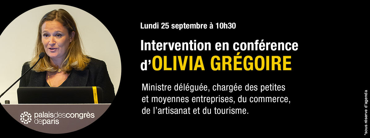 Olivia Grégoire en visite officielle au salon SME 2022