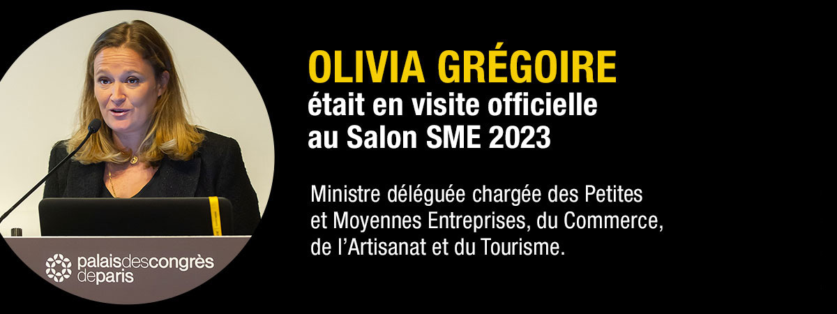 Olivia Gregoire etait en visite officielle au Salon SME 2023